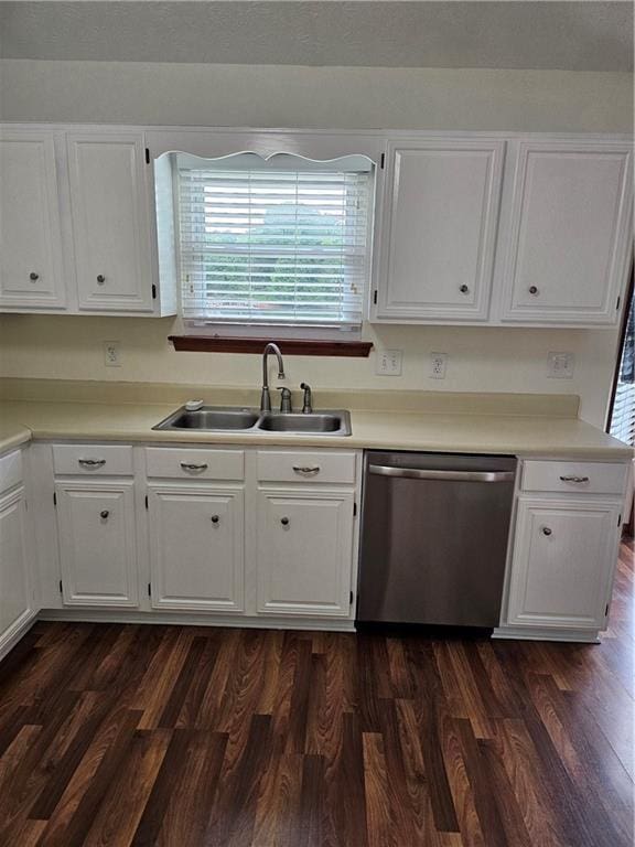 2752 Inverloch Cir, Duluth, GA 30096 - kitchen featuring stainless steel dishwasher, a sink, and white cabinets