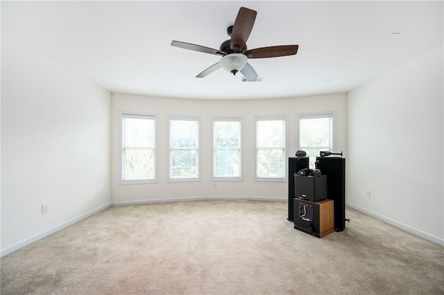 558 Olympic Way, Acworth, GA 30102 - spare room with light colored carpet and ceiling fan