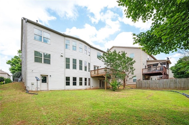 558 Olympic Way, Acworth, GA 30102 - rear view of house featuring a wooden deck