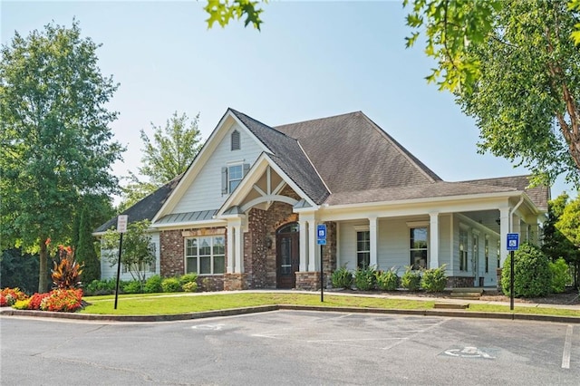 558 Olympic Way, Acworth, GA 30102 - view of front of house with uncovered parking and a front yard