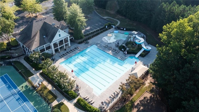 558 Olympic Way, Acworth, GA 30102 - bird's eye view of a pool