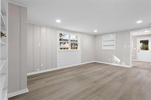 interior space with hardwood / wood-style floors