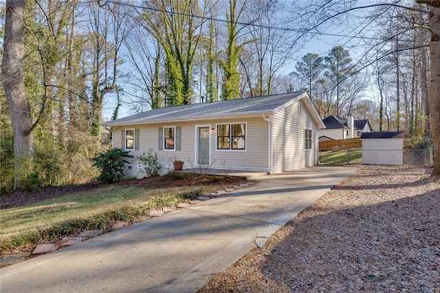 view of ranch-style home