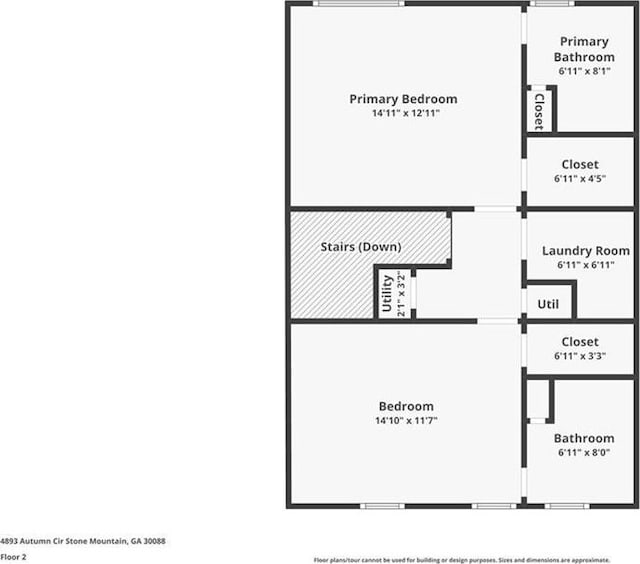 4893 Autumn Cir, Stone Mountain, GA 30088 - plan