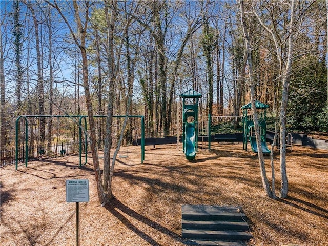 view of community jungle gym