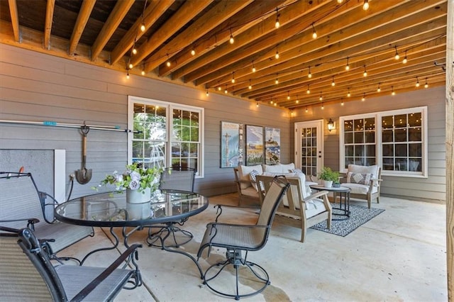 view of patio featuring outdoor lounge area