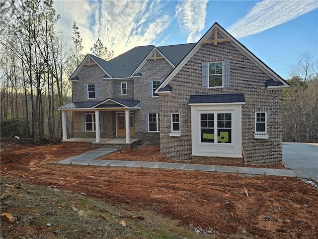 view of front of house with covered porch