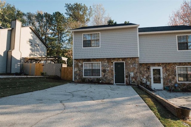 view of front of property with a patio