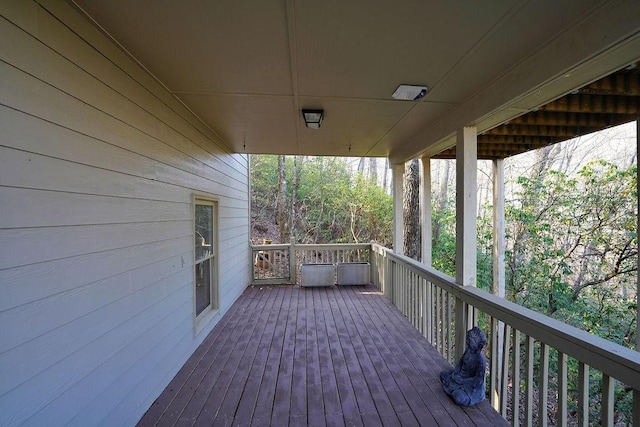view of wooden terrace