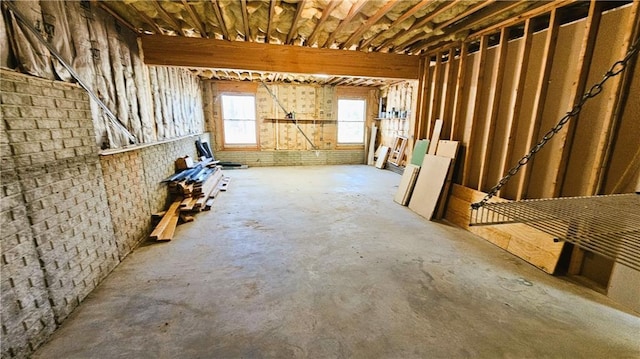 miscellaneous room with concrete floors