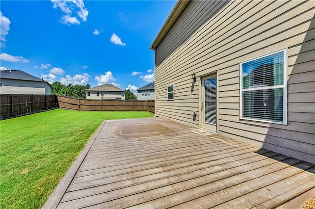 deck with a lawn