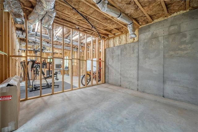 view of basement