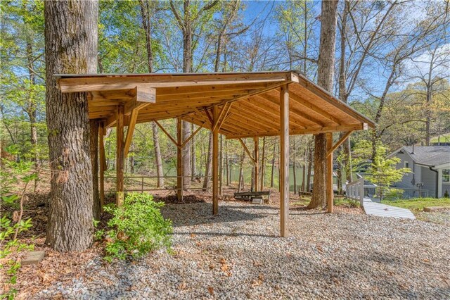 view of community with a carport