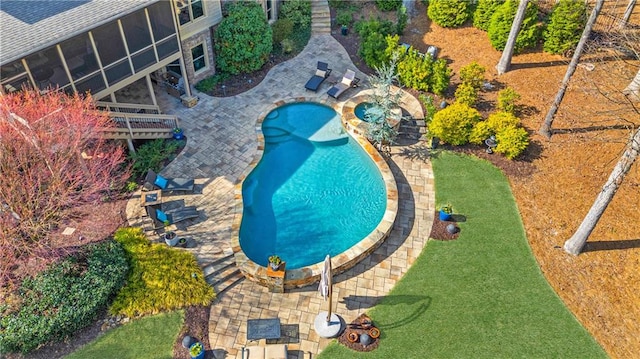2260 Wood Falls Dr, Cumming, GA 30041 - outdoor pool with a patio area