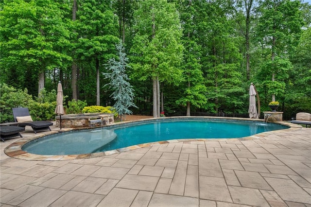 2260 Wood Falls Dr, Cumming, GA 30041 - outdoor pool featuring a patio