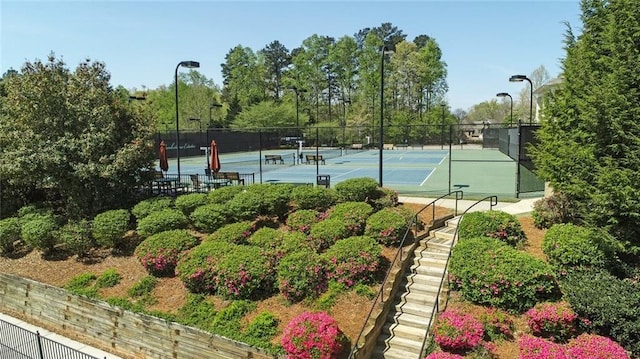 2260 Wood Falls Dr, Cumming, GA 30041 - view of sport court with fence