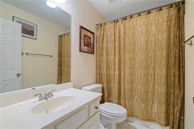 1360 Woodvine Way, Alpharetta, GA 30005 - full bathroom featuring toilet, vanity, and tile patterned floors