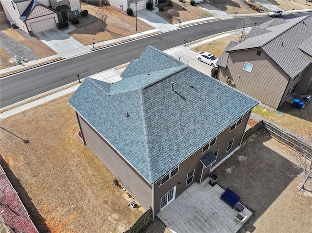 drone / aerial view featuring a residential view