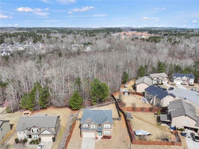 drone / aerial view with a residential view