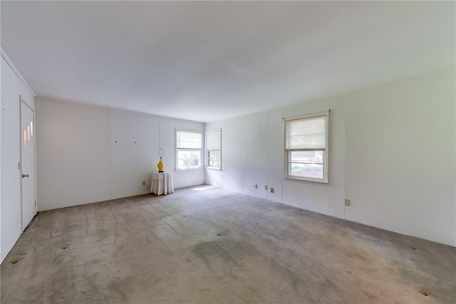 view of carpeted spare room