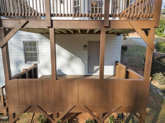 view of patio with a deck
