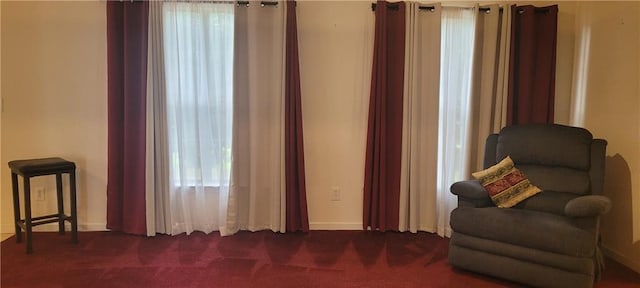 2703 Hillvale Cove Dr, Lithonia, GA 30058 - living area with baseboards and dark carpet