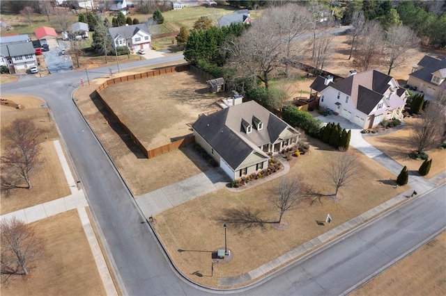 aerial view with a residential view