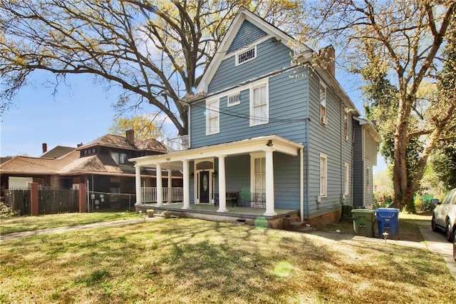 561 Culberson St SW, Atlanta, GA 30310 - rear view of house featuring a chimney, a porch, and a lawn