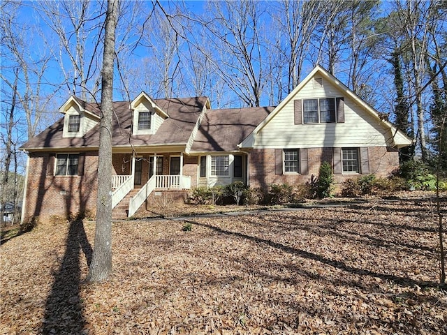 view of front of property with covered porch