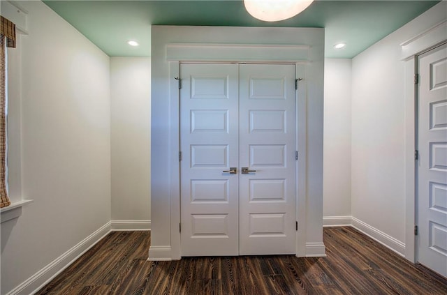 interior space featuring dark hardwood / wood-style flooring