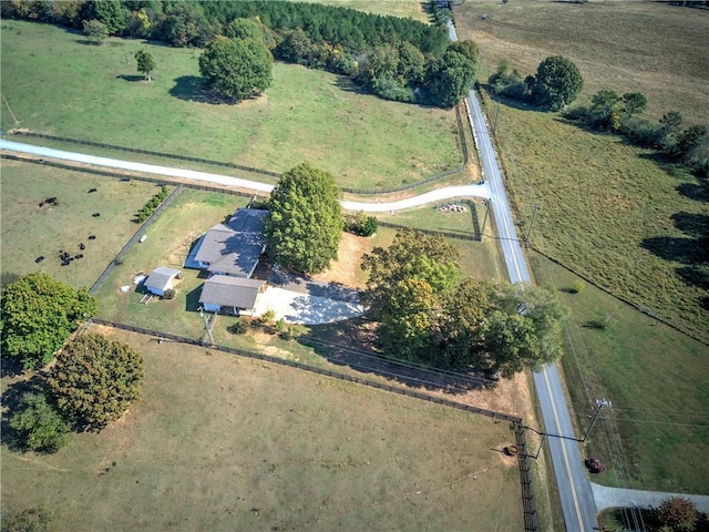 bird's eye view with a rural view