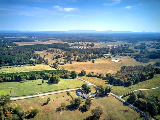 drone / aerial view featuring a rural view