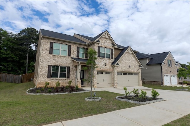 133 Canal St, Hampton, GA 30228 - craftsman house with concrete driveway, brick siding, and an attached garage