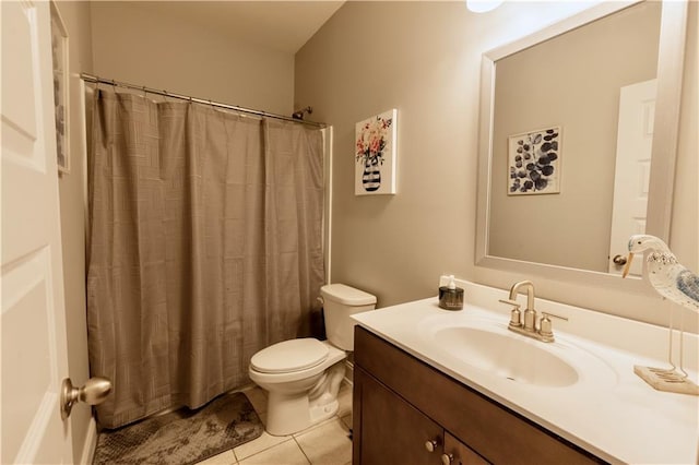 133 Canal St, Hampton, GA 30228 - full bath featuring tile patterned flooring, toilet, vanity, and a shower with shower curtain