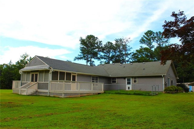 4841 Partee Trl, Social Circle, GA 30025 - view of front of home featuring a sunroom and a front yard