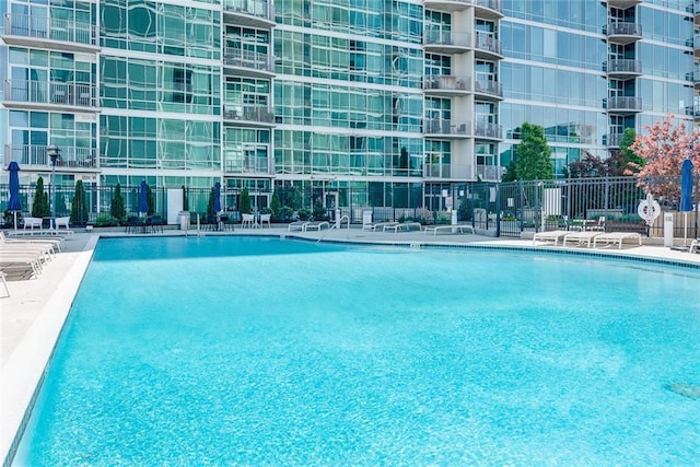 pool with fence