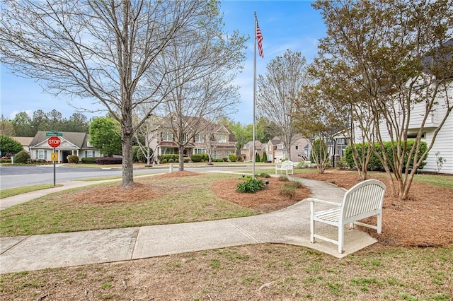 view of yard with a residential view