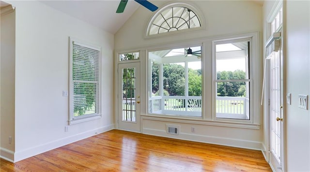 127 Grandmar Chase, Canton, GA 30115 - unfurnished sunroom featuring vaulted ceiling and plenty of natural light