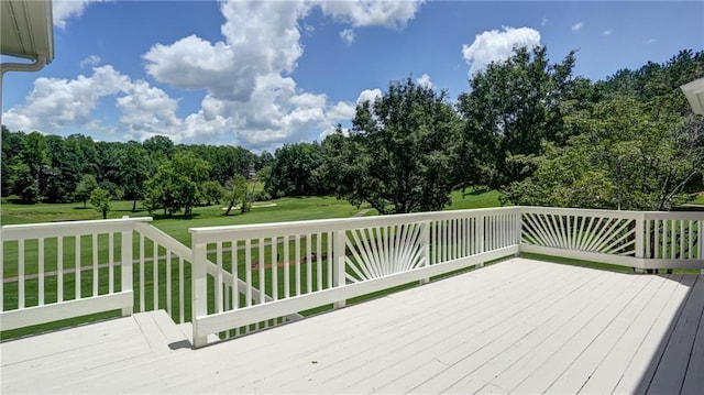 127 Grandmar Chase, Canton, GA 30115 - wooden deck with a lawn and view of scattered trees