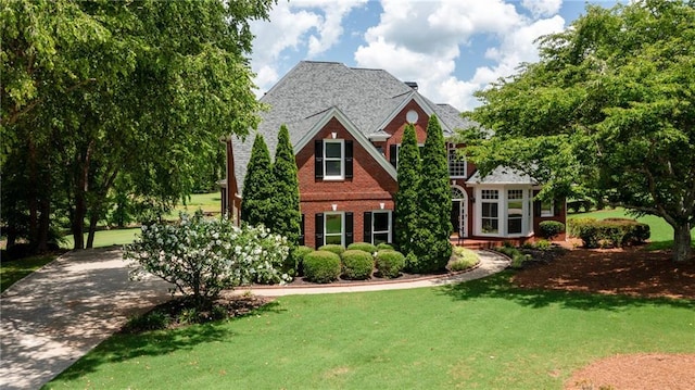 127 Grandmar Chase, Canton, GA 30115 - view of front facade with a front lawn, concrete driveway, and brick siding