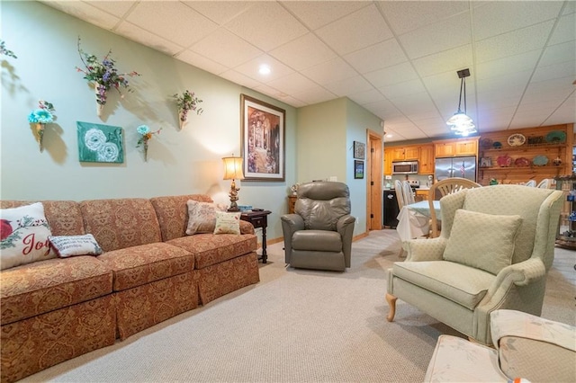 view of carpeted living room