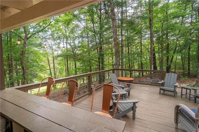 view of wooden terrace