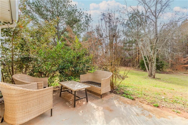 view of patio / terrace featuring an outdoor living space