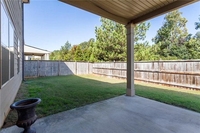 view of yard with a patio