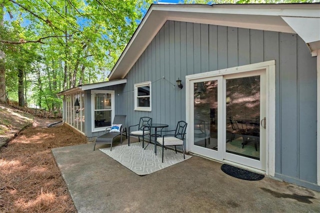 rear view of property featuring a patio