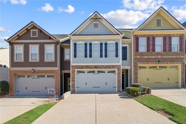 view of property with a garage