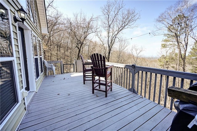 view of wooden terrace