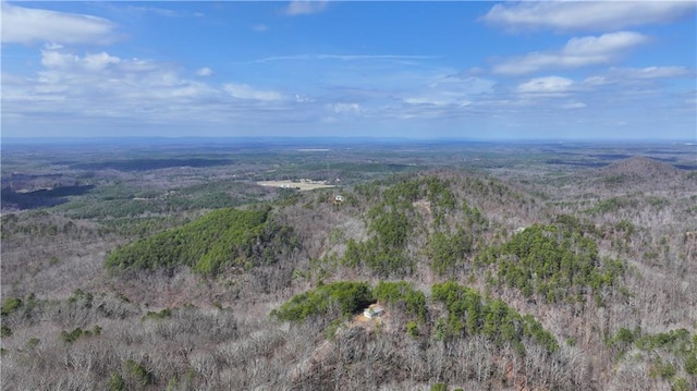 bird's eye view with a view of trees