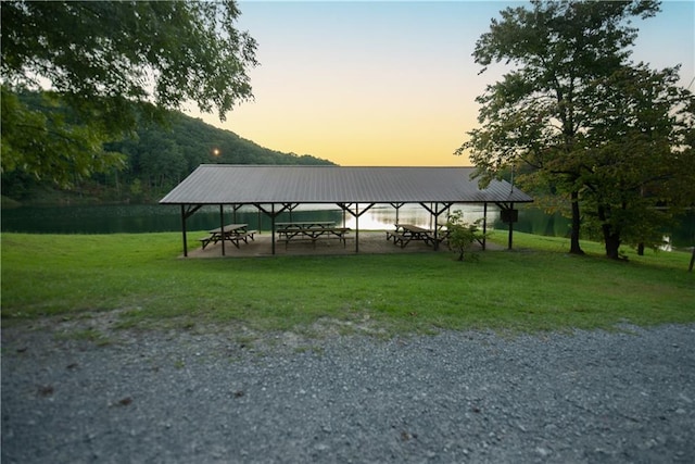 view of community with a lawn