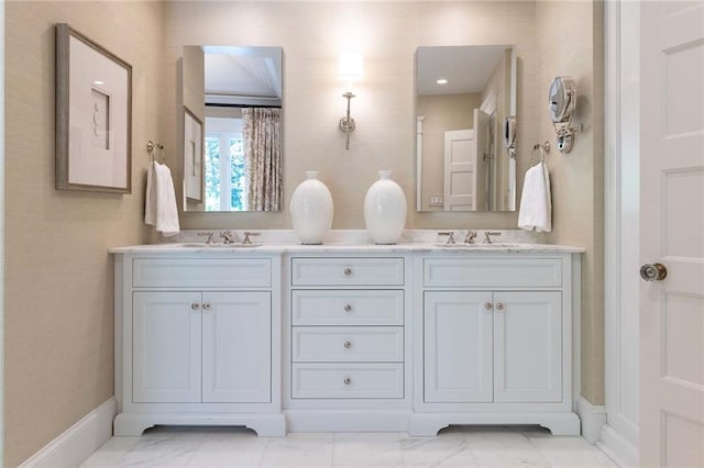 bathroom with vanity